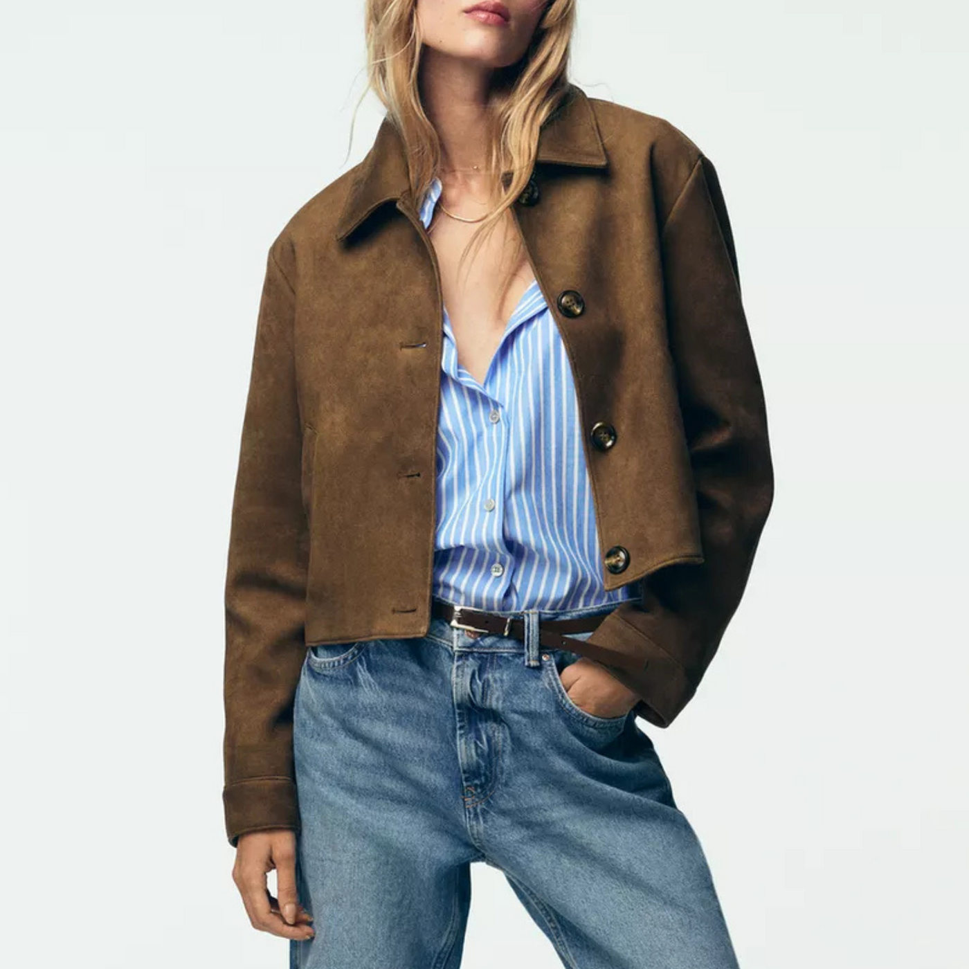 Briôt Cropped Wildleather Jacket