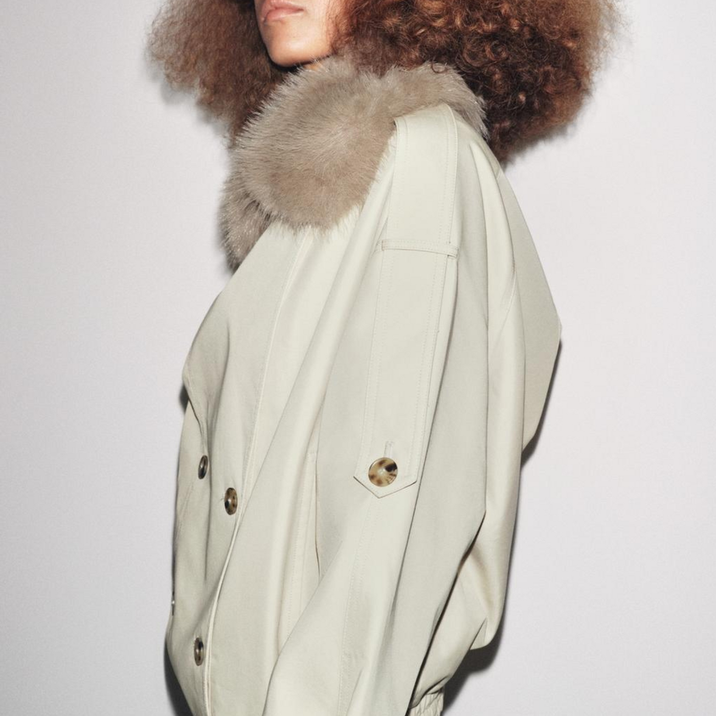 Briôt Fur Trenchcoat Bomber