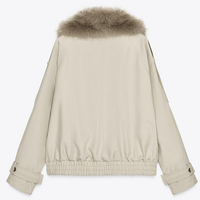 Briôt Fur Trenchcoat Bomber