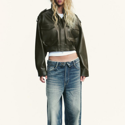 Briôt Cropped Leatherjacket