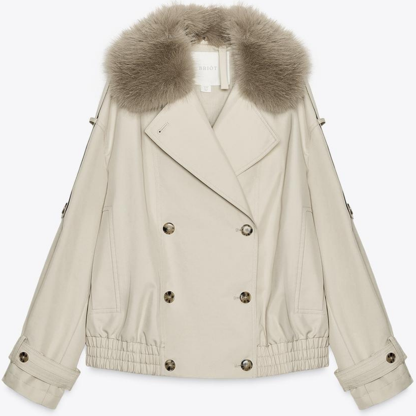 Briôt Fur Trenchcoat Bomber